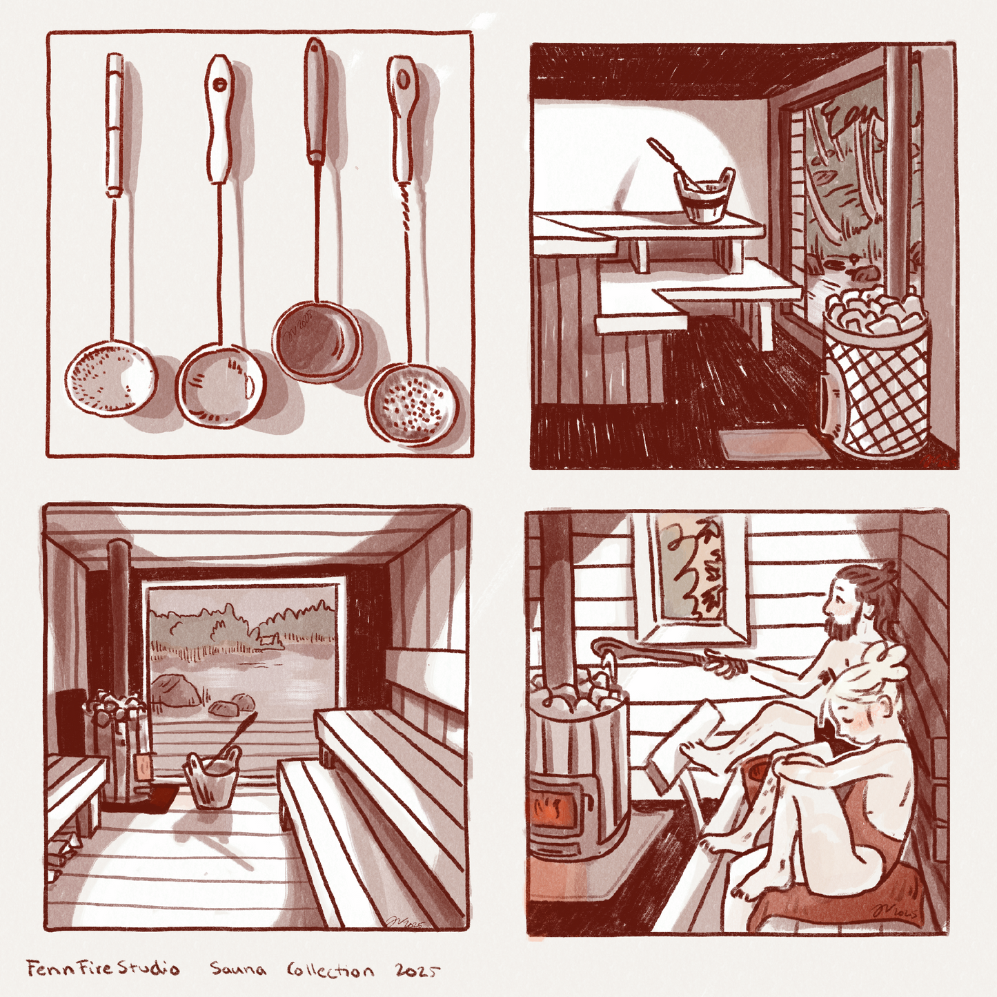 The Sauna Collection Sticker Sheet
