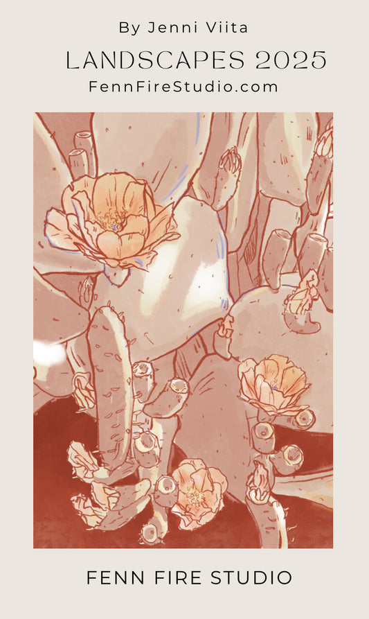 Peachy Prickly Pear Postcard 4x6