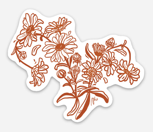 Daisy UD Die Cut Sticker